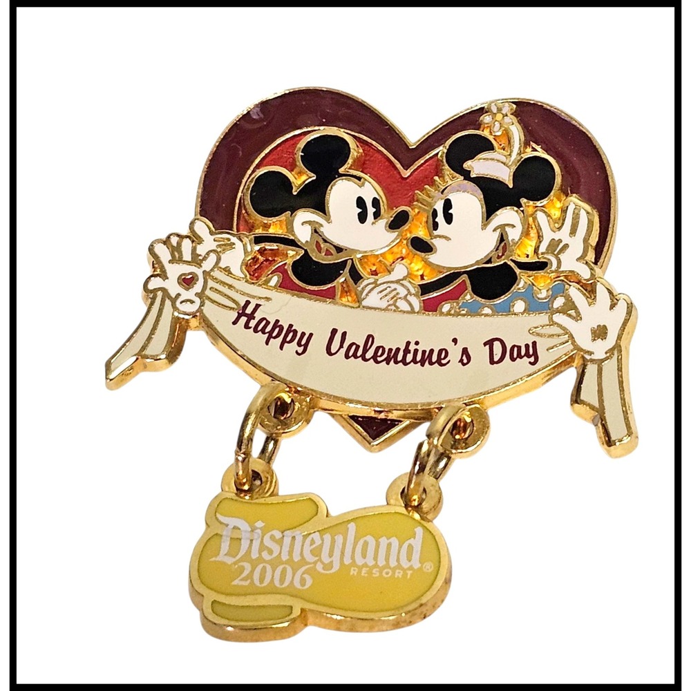 Disneyland Resort 2006 Happy Valentines‎ Day Mickey Mouse Pin LE 1000 44859